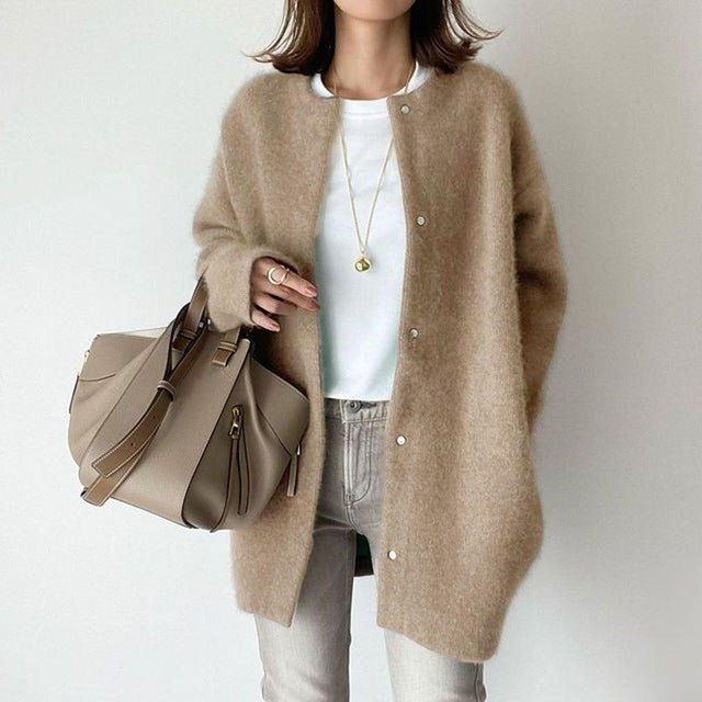 Whitney's™ vest met lange mouwen en knopen - bellanza