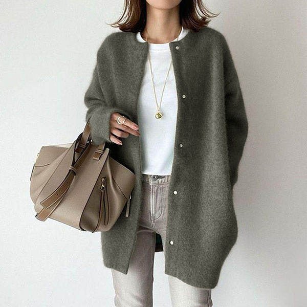 Whitney's™ vest met lange mouwen en knopen - bellanza
