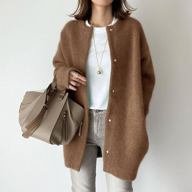 Whitney's™ vest met lange mouwen en knopen - bellanza