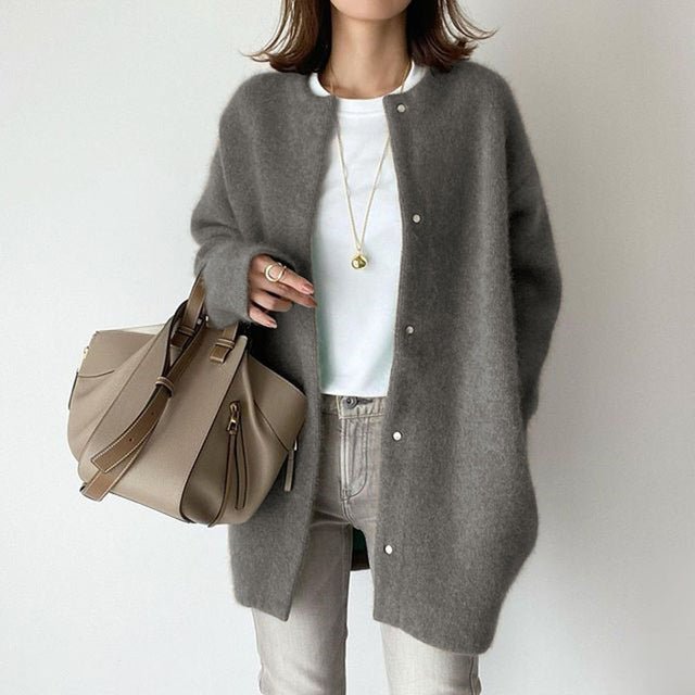 Whitney's™ vest met lange mouwen en knopen - bellanza
