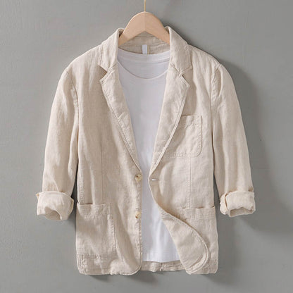 Damien Breezy Linen Blazer - bellanza