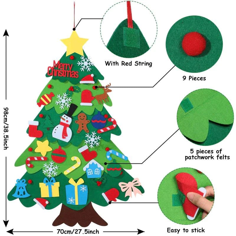 KiddoTree - Felt Christmas Tree for Kids - bellanza
