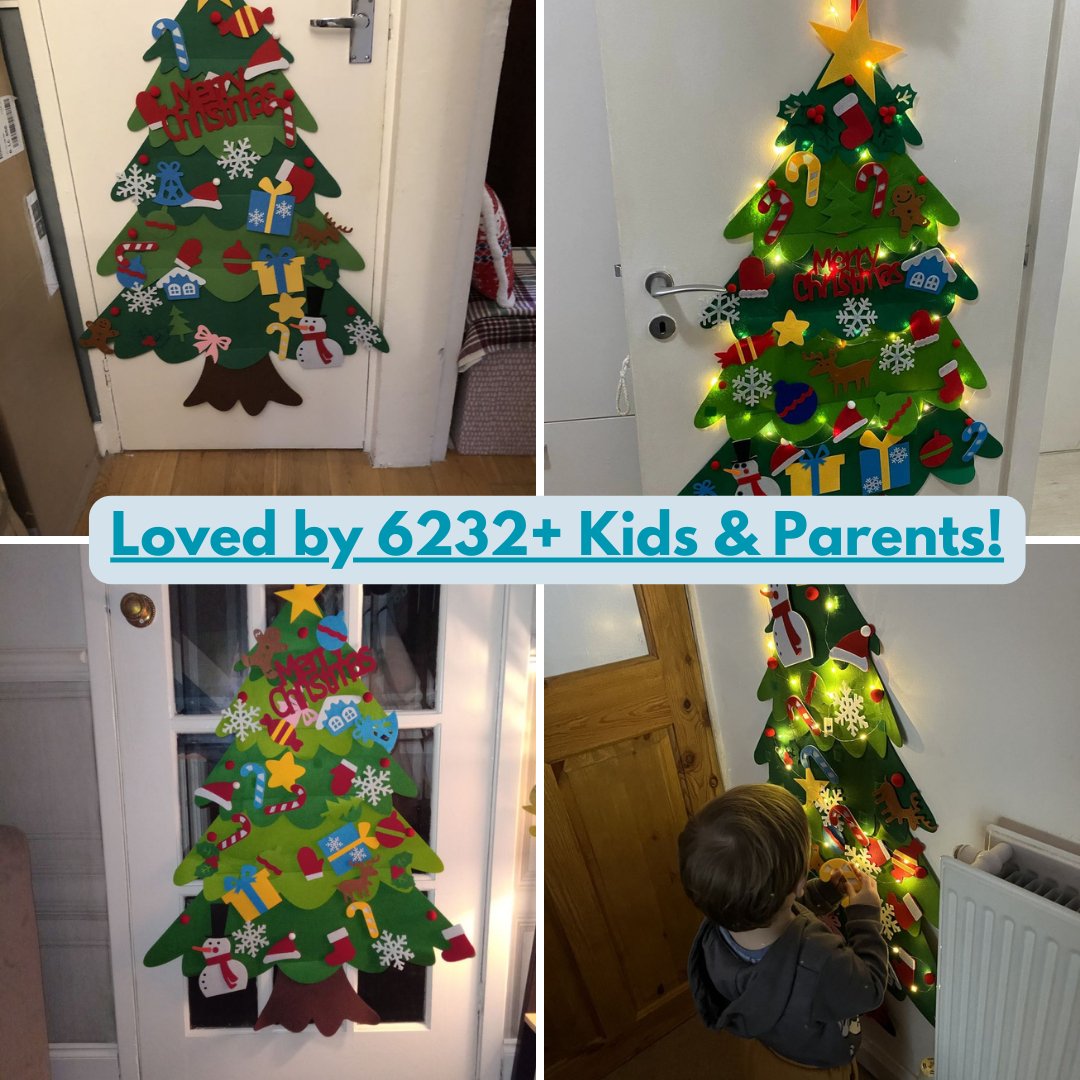 KiddoTree - Felt Christmas Tree for Kids - bellanza