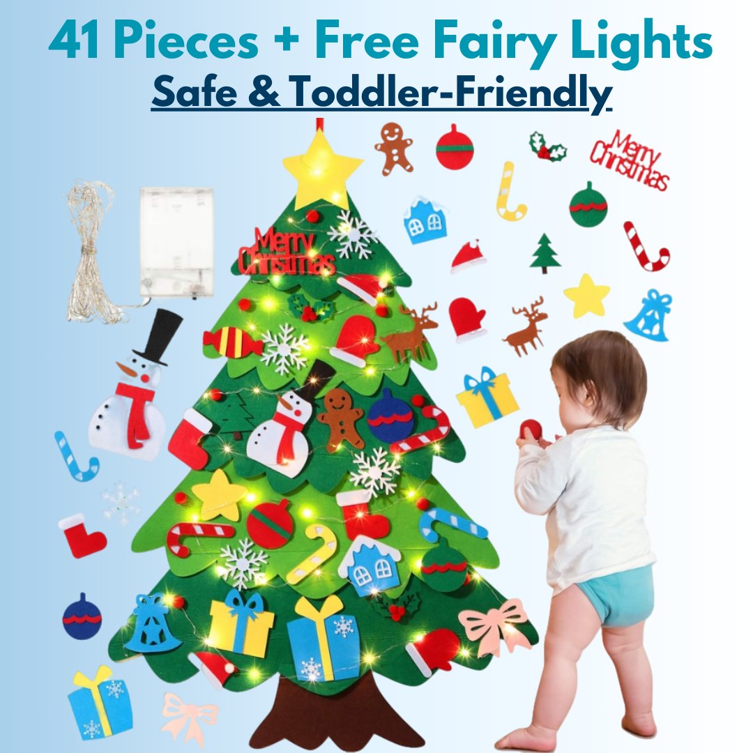 KiddoTree - Felt Christmas Tree for Kids - bellanza