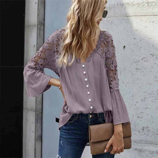 SARA - Floral Lace Blouse - bellanza