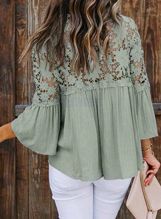 SARA - Floral Lace Blouse - bellanza