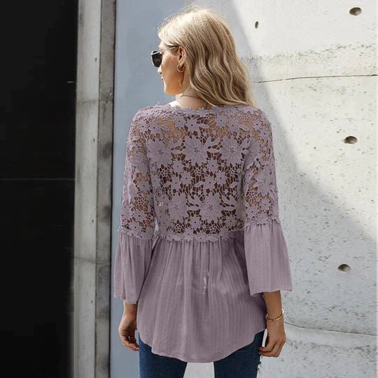 SARA - Floral Lace Blouse - bellanza