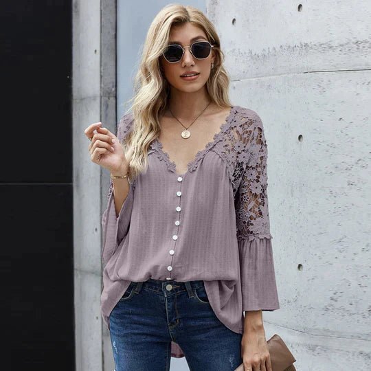 SARA - Floral Lace Blouse - bellanza