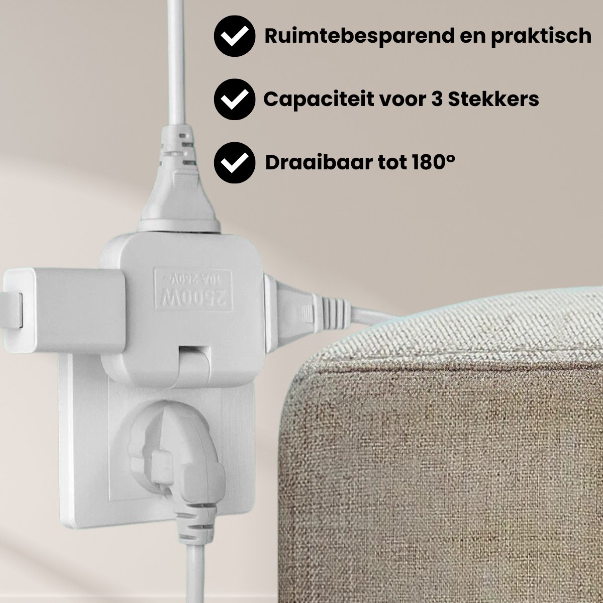 Smart Plug™ | Aansluitpunt 180° Draaibaar - bellanza